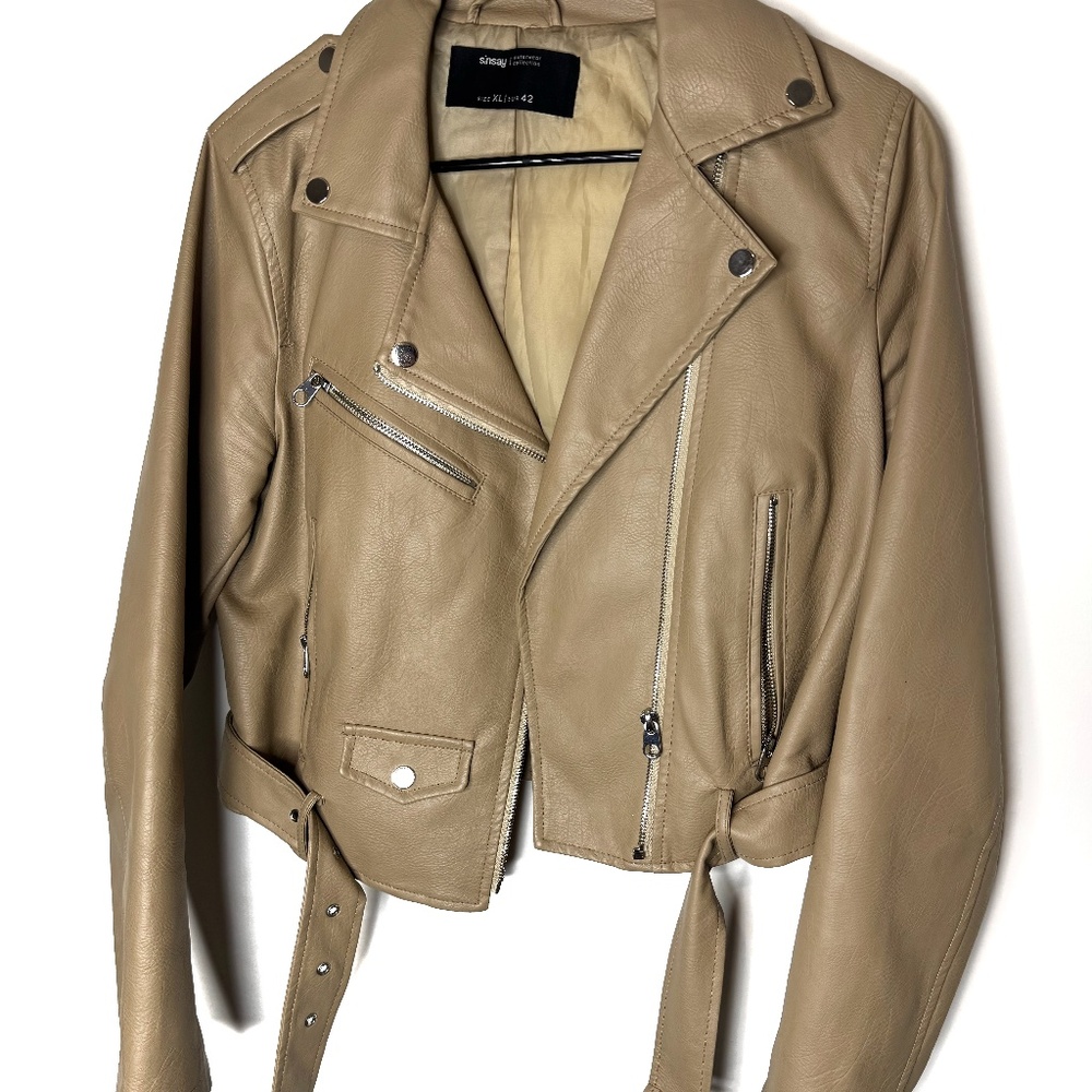 Sinsay biker jacket Faux leather size Xl